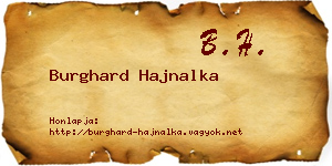 Burghard Hajnalka névjegykártya